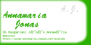 annamaria jonas business card